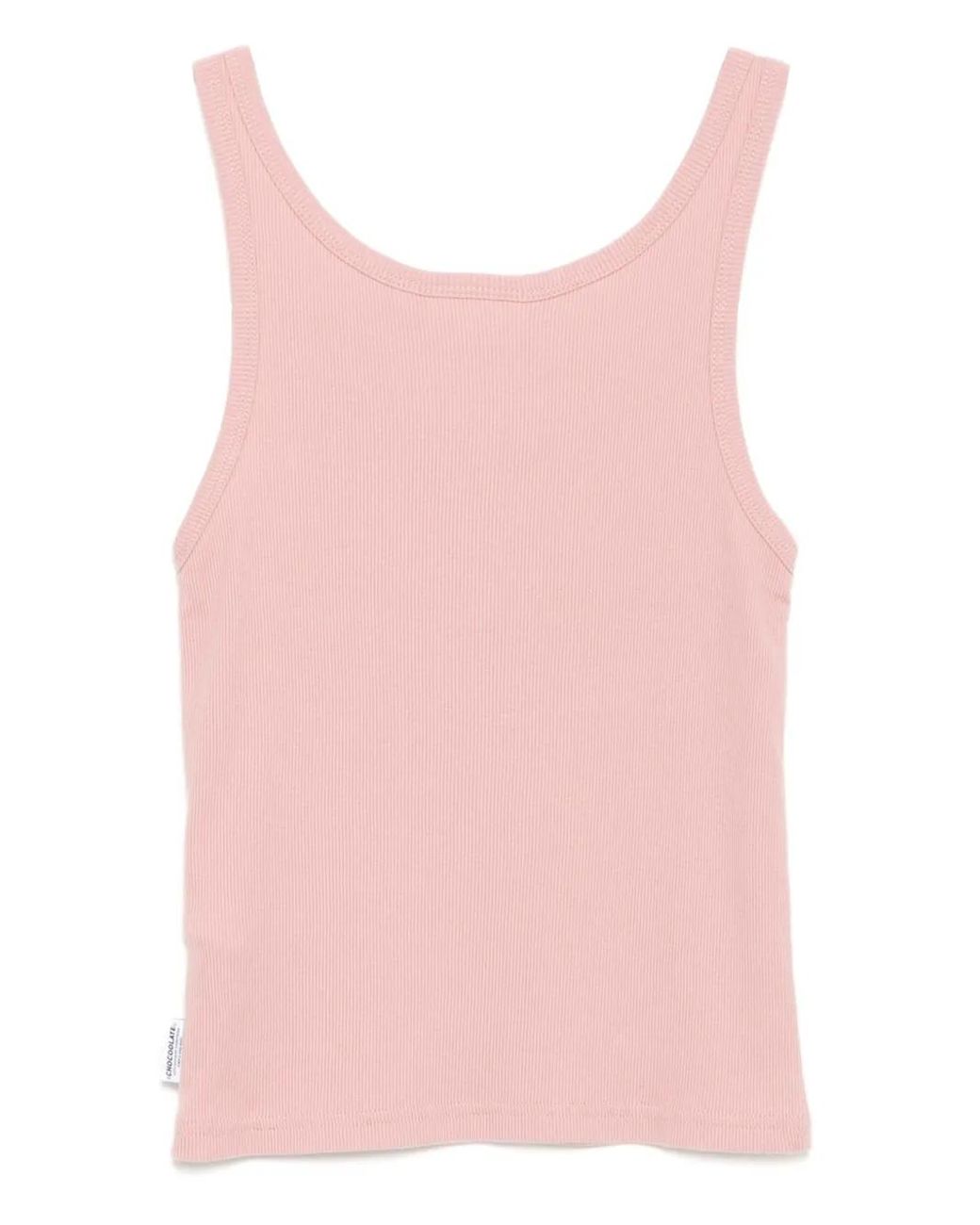 Chocoolate Pink Cotton Tank Top