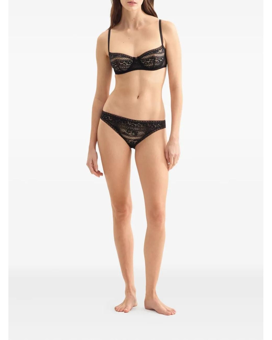 Eres Black Evidence Lace Demi-Cup Bra