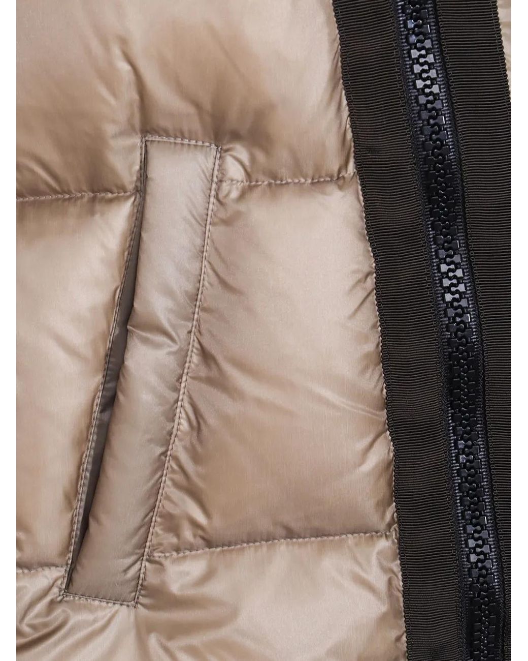 Sacai Brown Quilted Zip-Front Gilet
