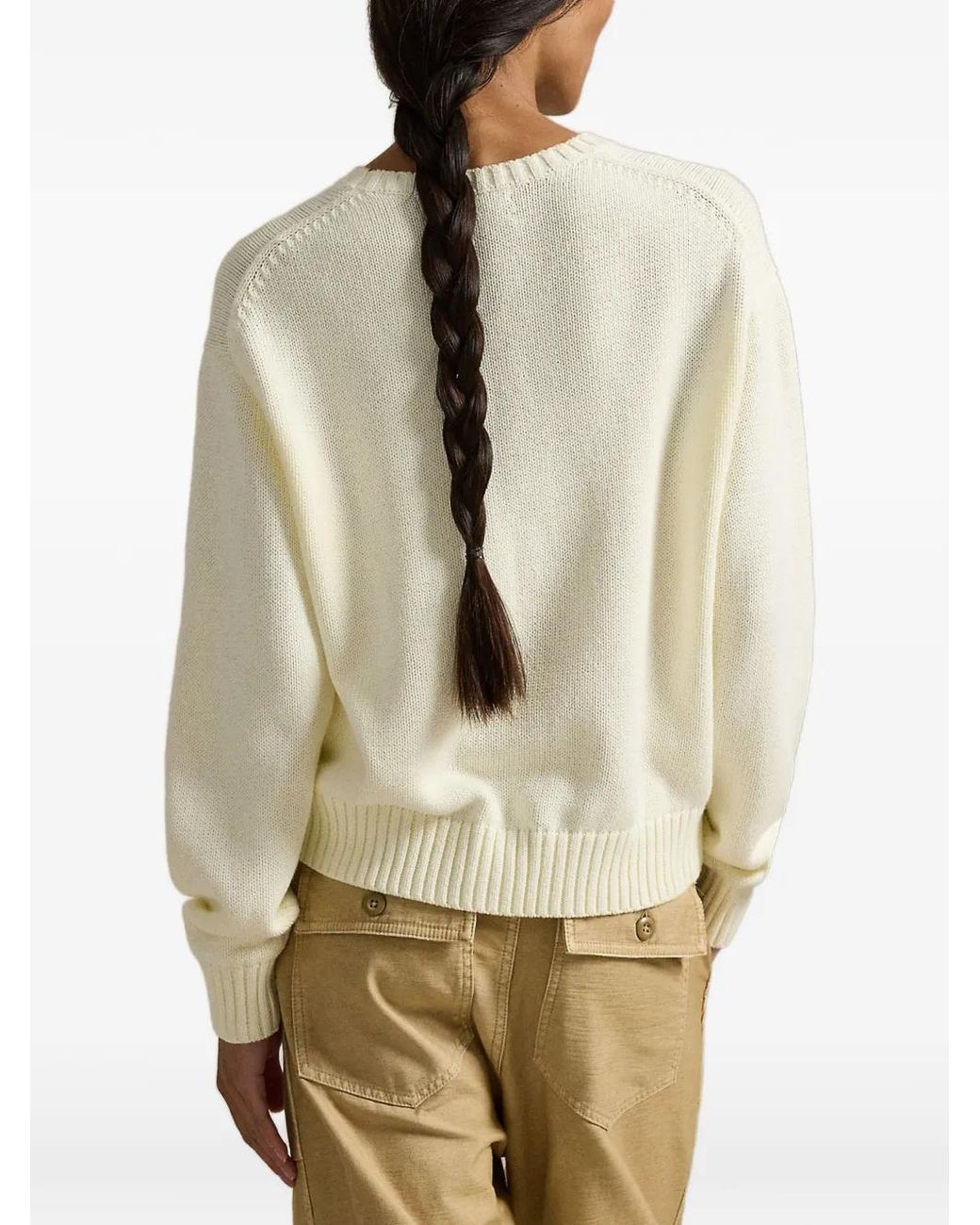 Polo Ralph Lauren White Polo Bear Sweater