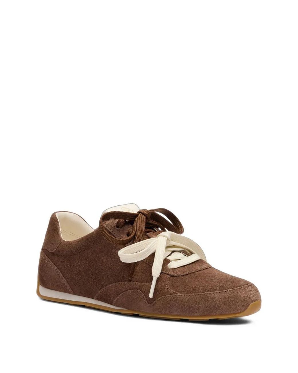 Stuart Weitzman Brown Bond Sport Double-Laced Sneakers