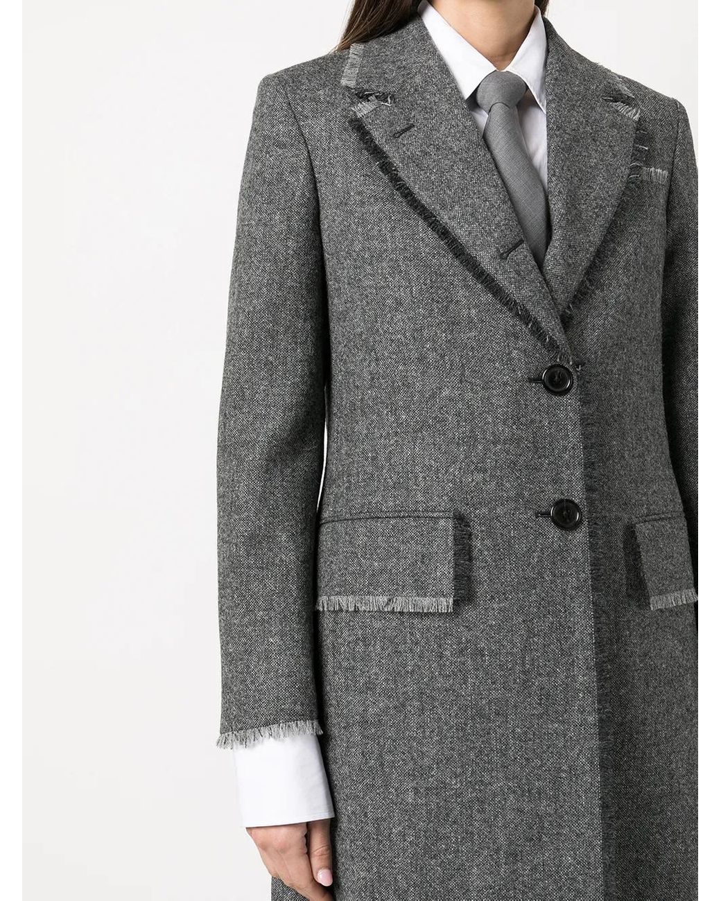 Abrigo Con Botones Thom Browne de color Gray