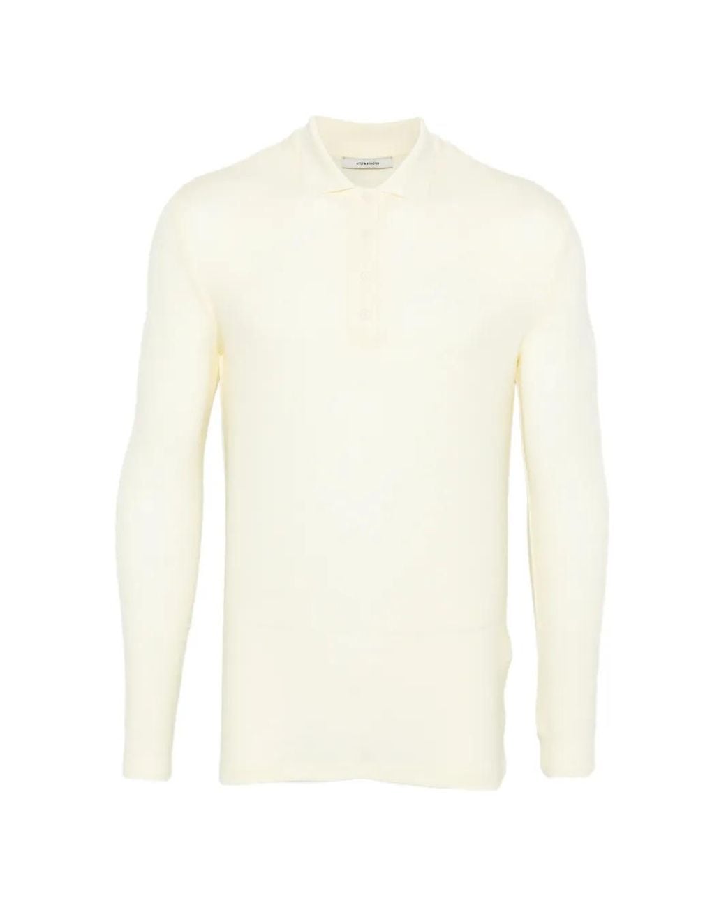 Entire studios White Long-Sleeve Polo Shirt