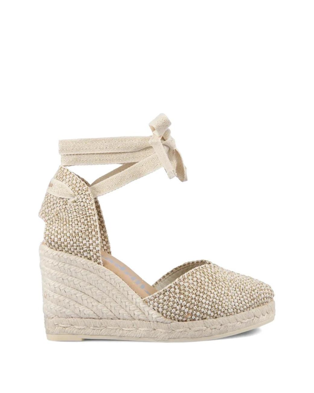 Espadrilles Natural Cof Hilo Woven Ankle-Tie