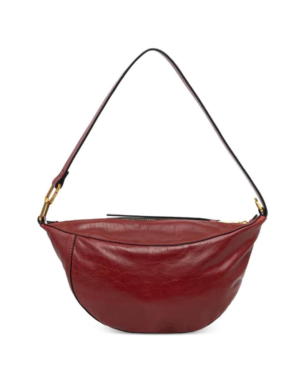 AllSaints Red Luna Leather Shoulder Bag