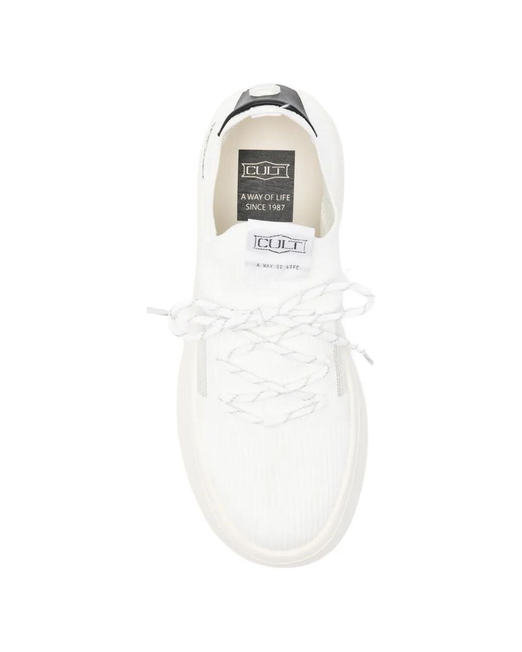 Cult White Blackstar 4498 Lace-Up Sneakers for men