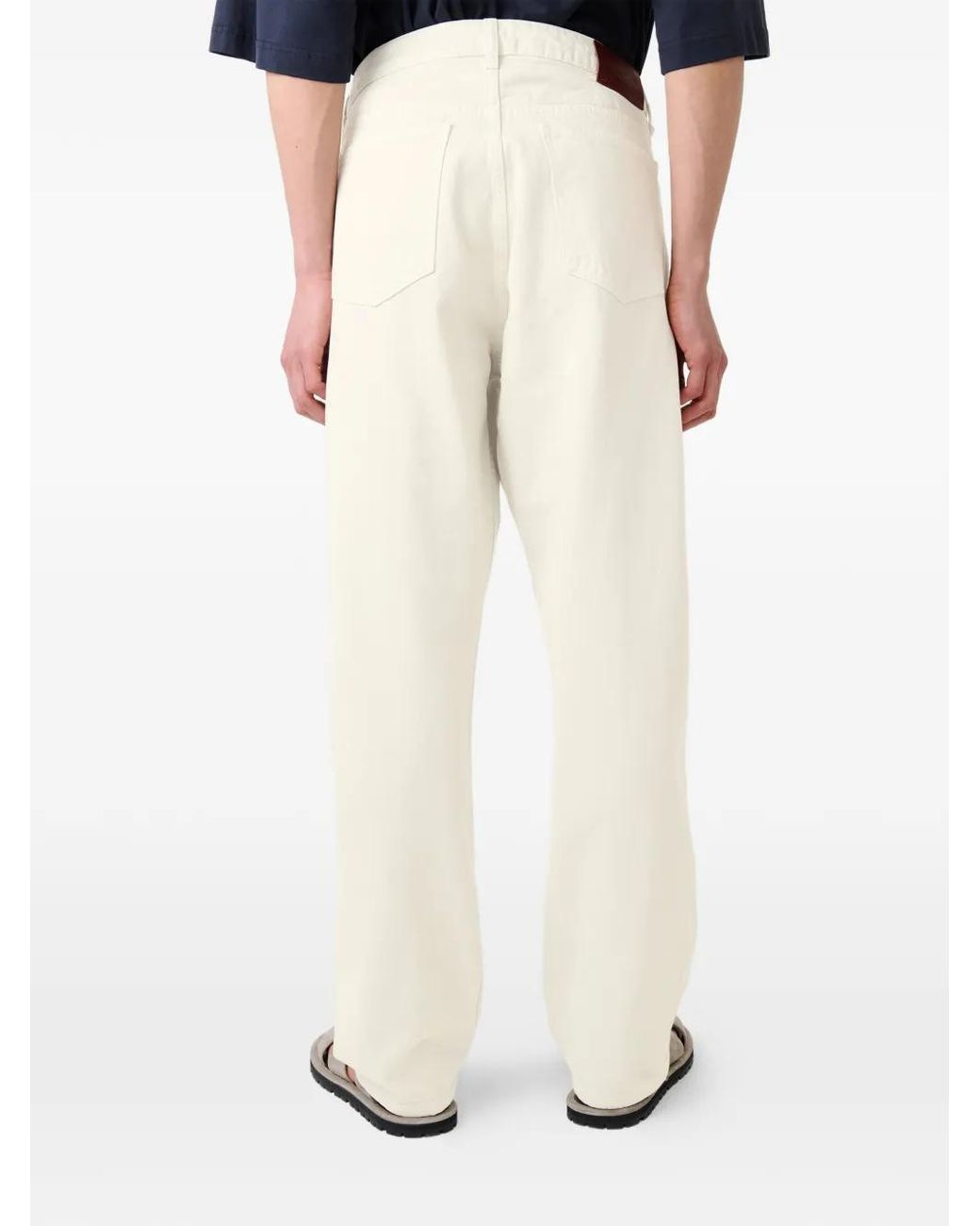Studio Nicholson White Jean Riso À Cinq Poches for men