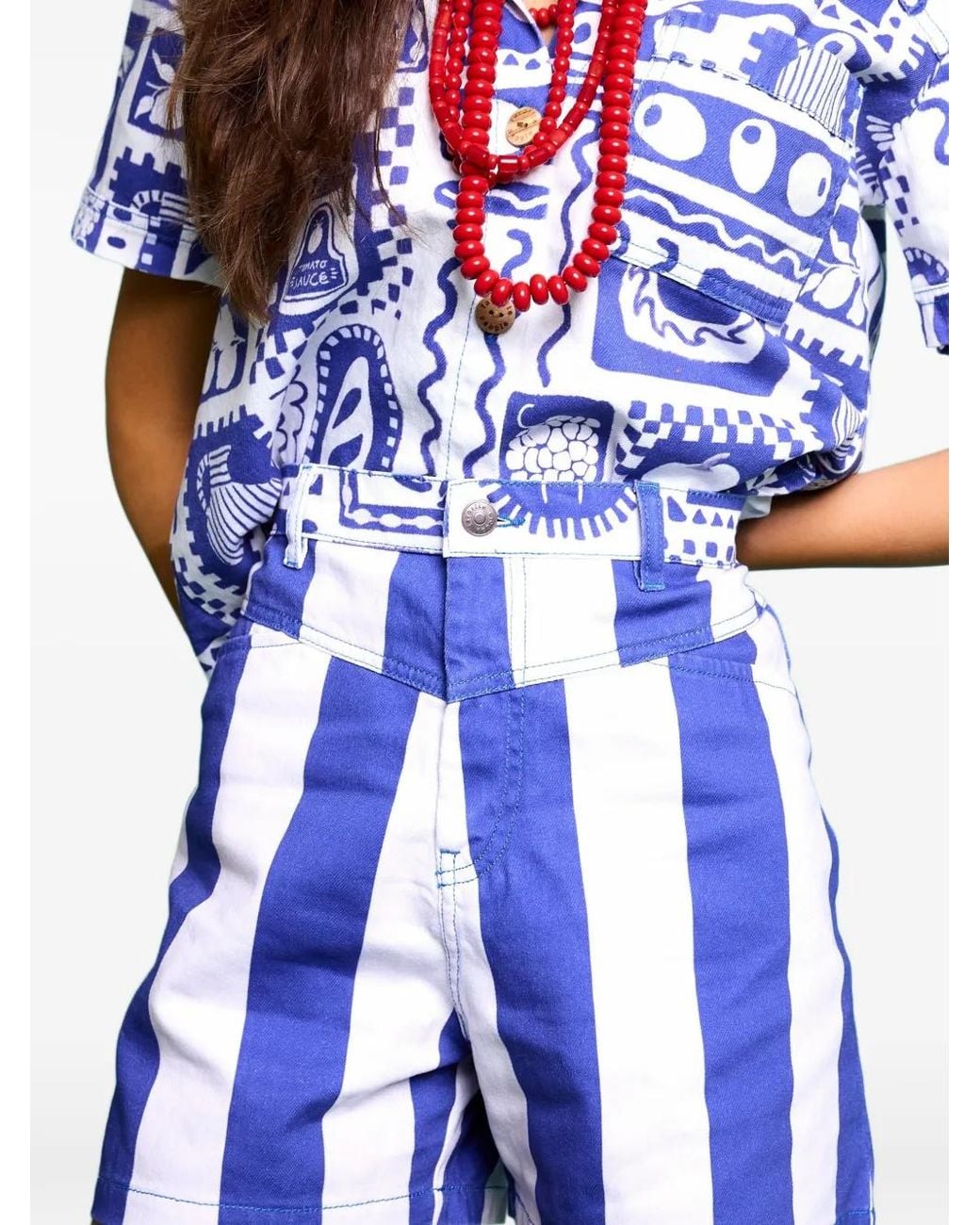 Favorite People Blue Positano Shorts