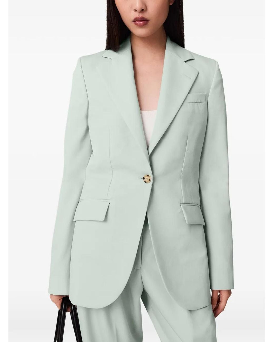 Stella McCartney Gray Single-Breasted Wool Jacket
