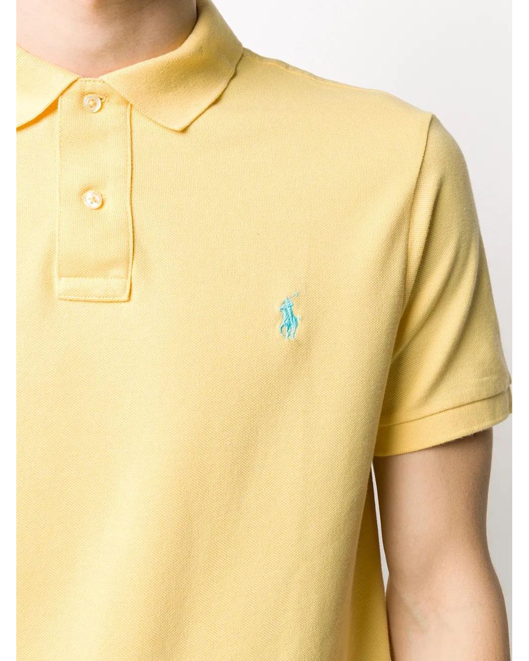 Polo Ralph Lauren Yellow Embroidered Logo Polo for men
