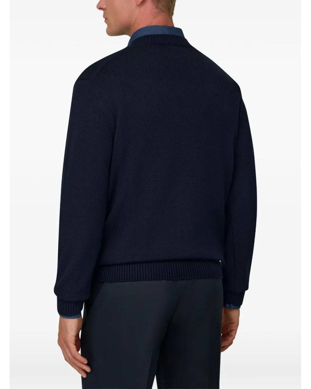 Boggi Blue V-Neck Jumper for men