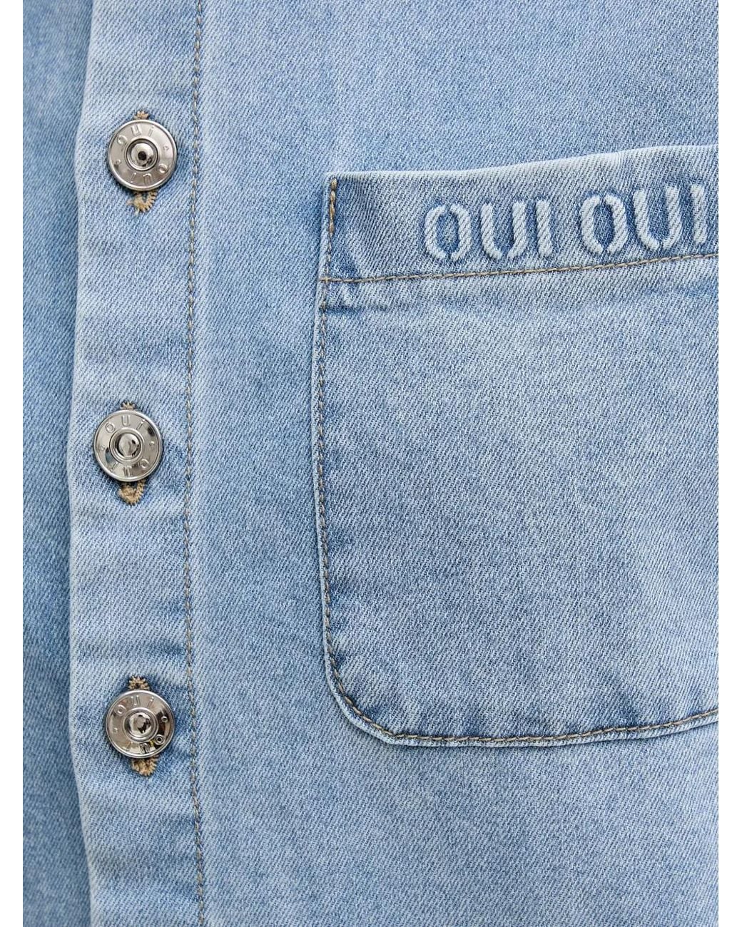 Ouí Denim Blouse in het Blue