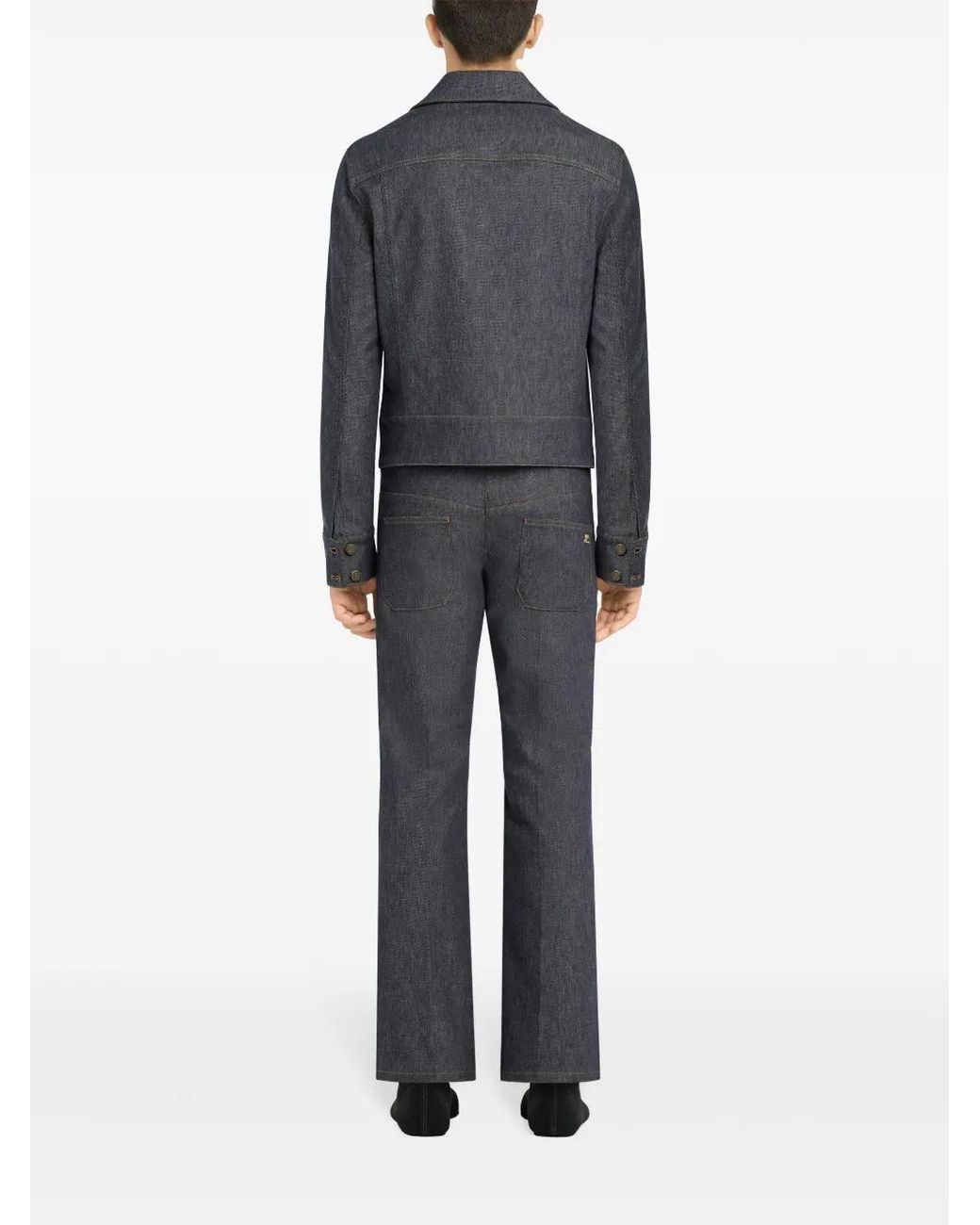 Courreges Black Utility Trucker Jacket for men