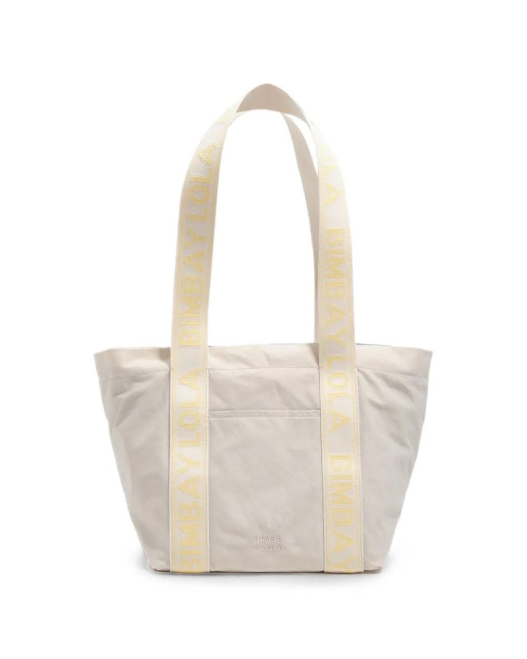 Bimba Y Lola White Logo-Tape Shoulder Bag