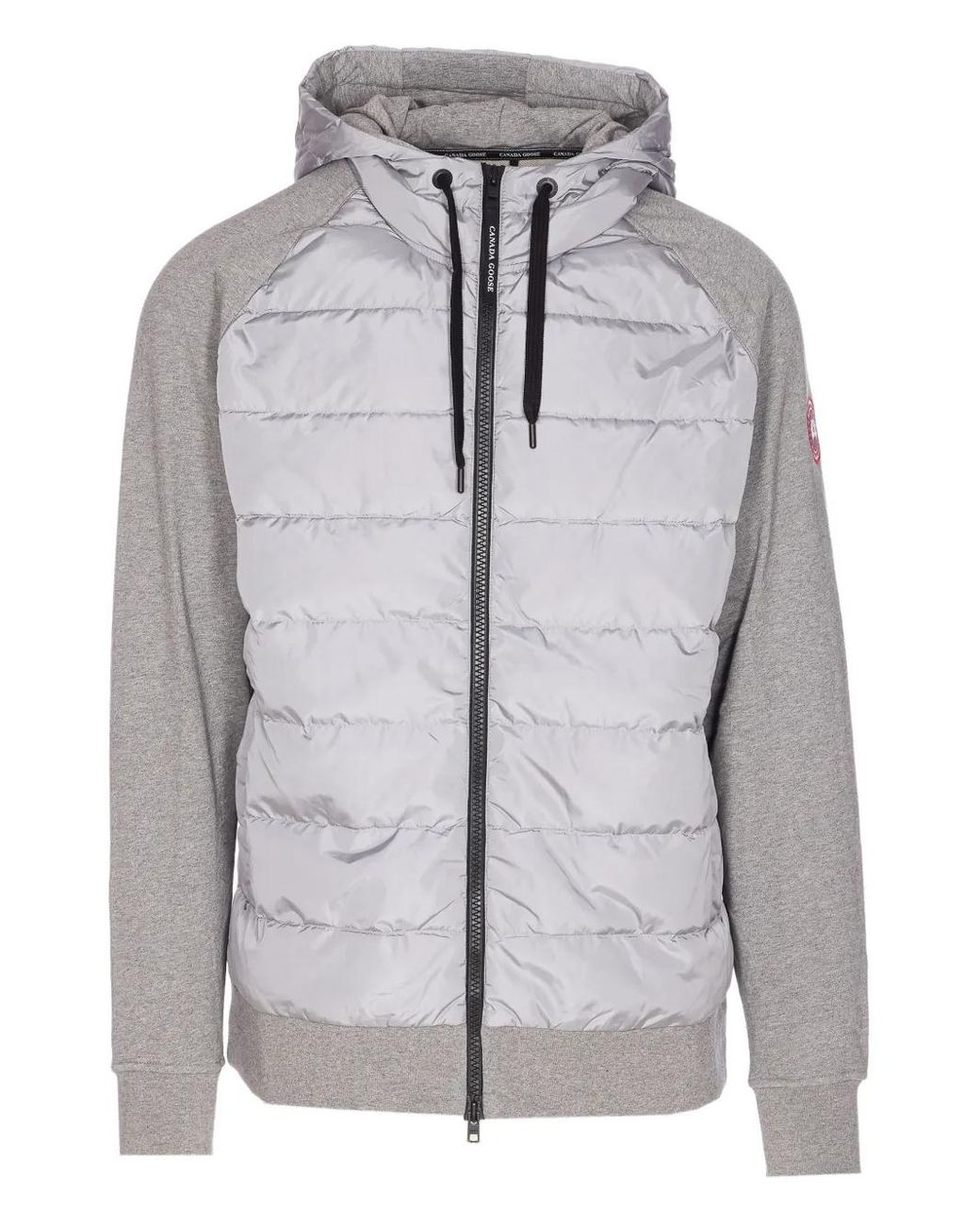Canada Goose Gray Cotton Hooded Quilted Bomber Jacket for men