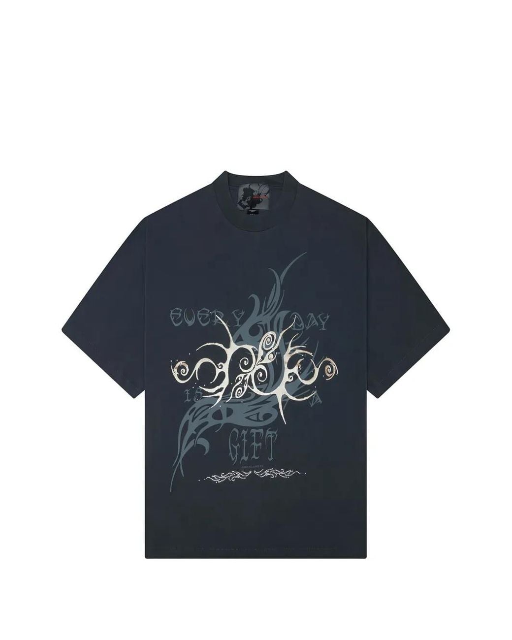 JUNGLES Blue Graphic-Print T-Shirt for men
