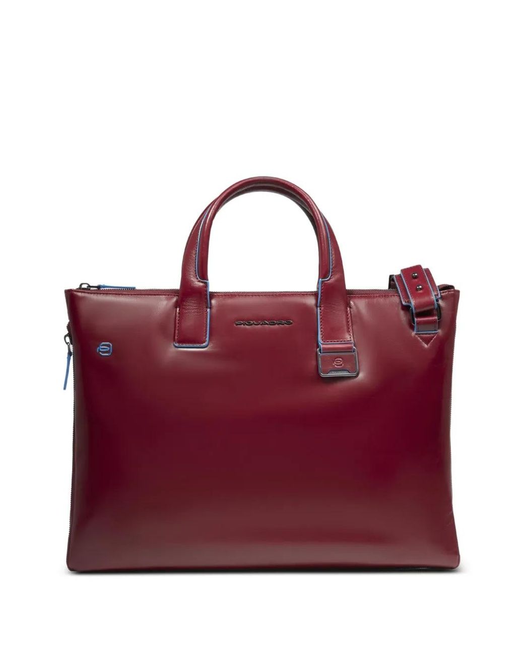 Piquadro Purple Leather Laptop Bag