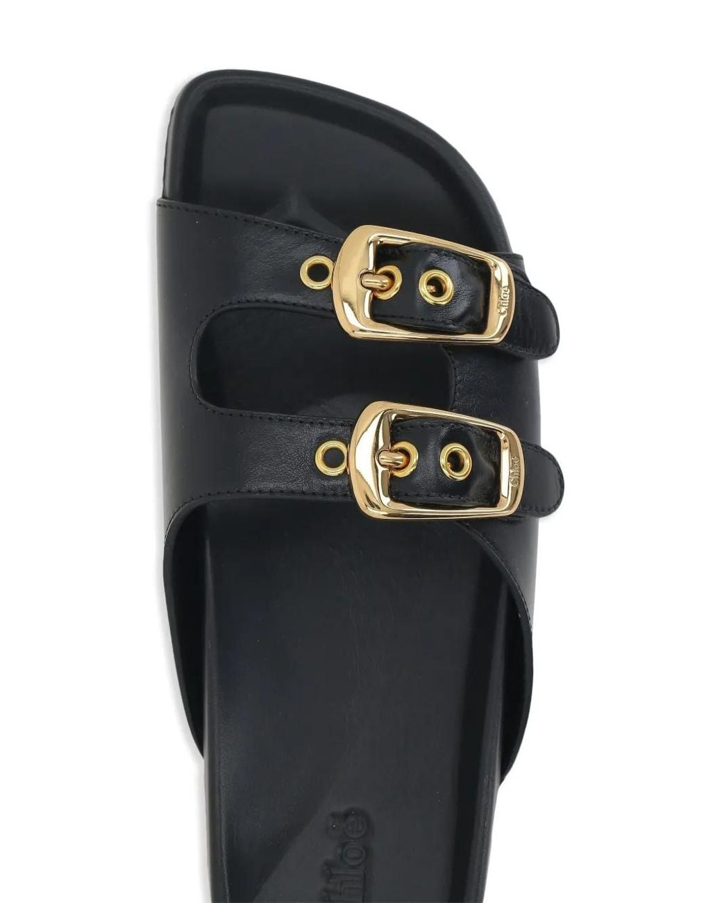 Chloé Black Polly Leather Sandals