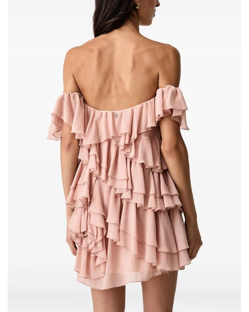 Aniye By Pink Ruffled Off-Shoulder Mini Dress
