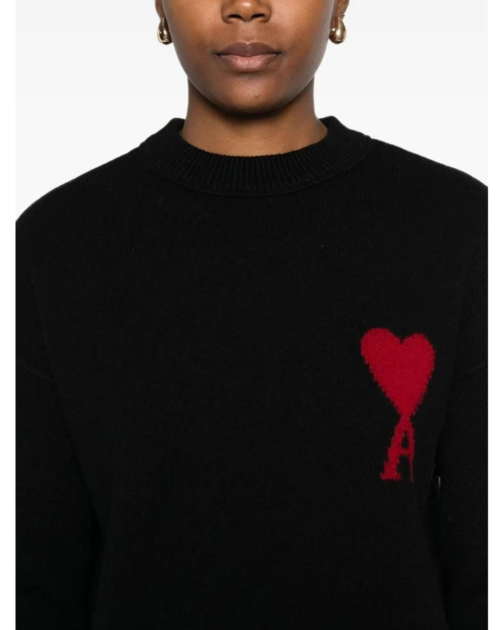 AMI Black Ami De Coeur Sweater