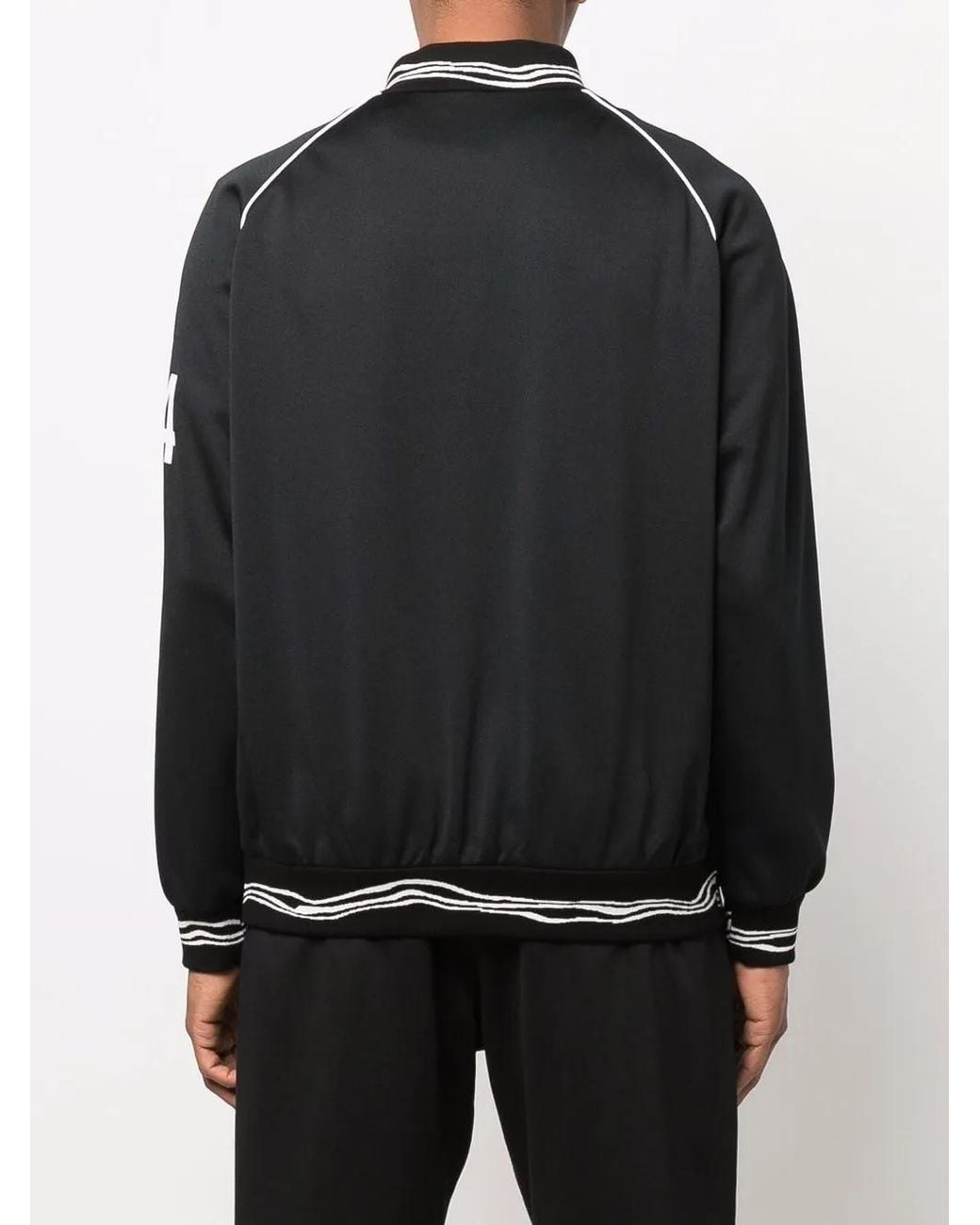 424 Black Zipped Track Jacket for men