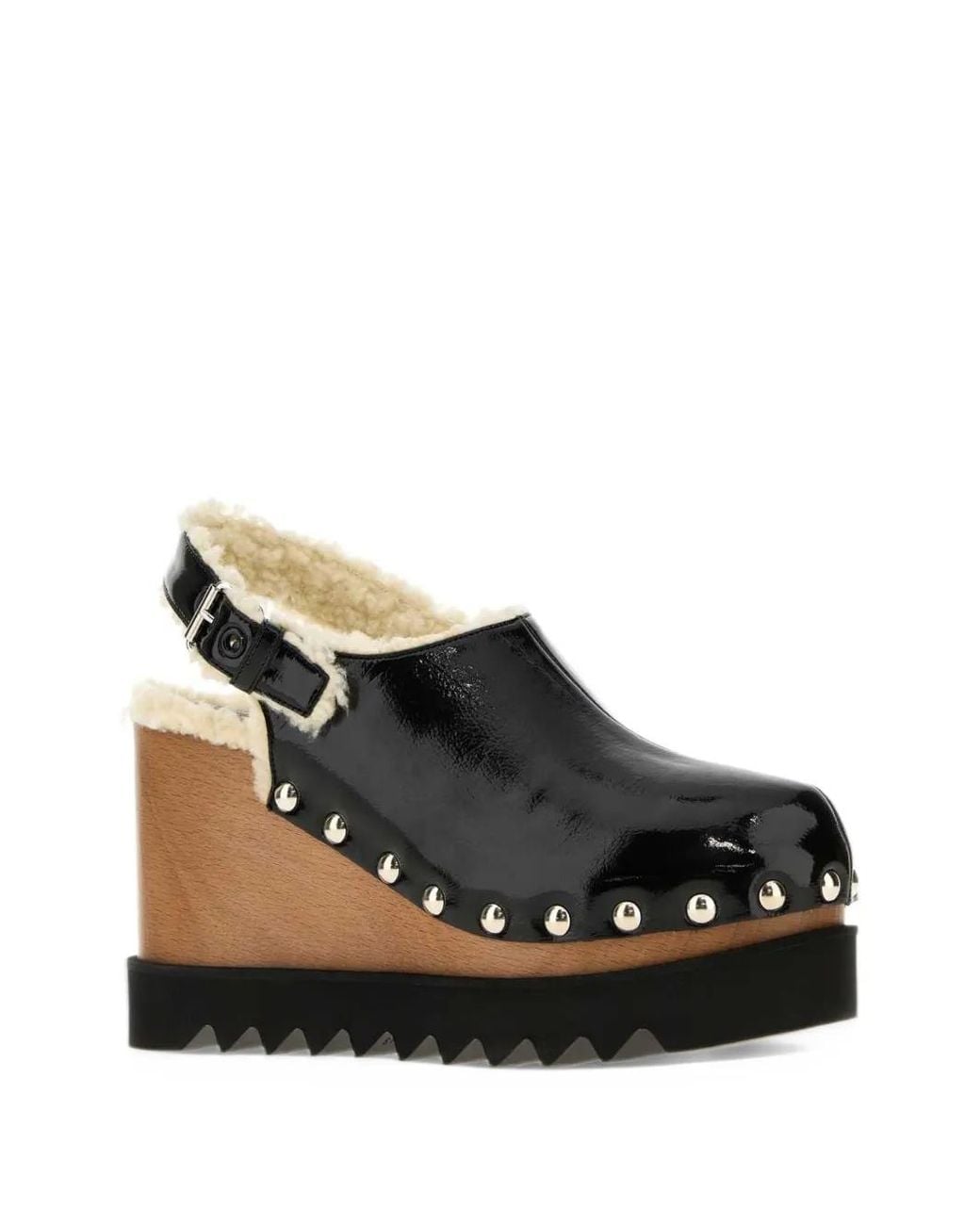 Stella McCartney Black Elyse Slingback Clogs
