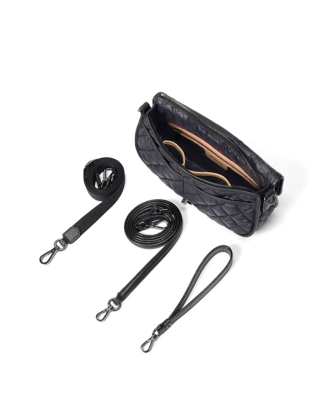 MZ Wallace Gray Small Astor Clutch Bag
