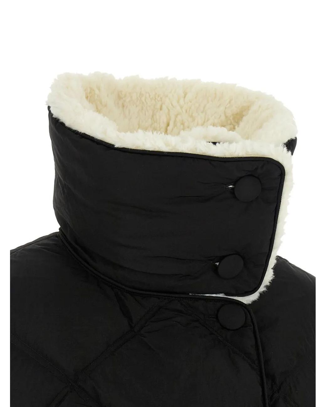 Ienki Ienki Black Shearling Queen Quilted Jacket