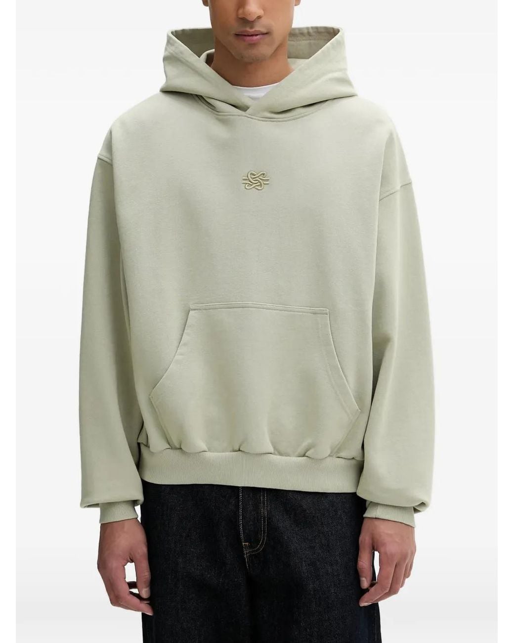 Filling Pieces Gray Kangaroo-Pocket Hoodie for men