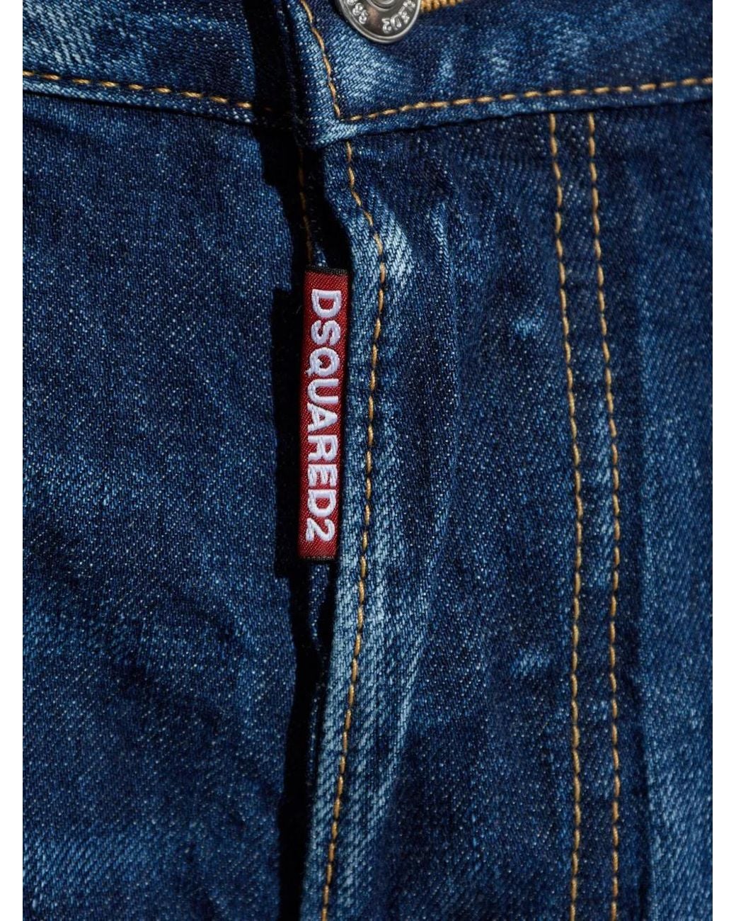 DSquared² Blue Distressed-Effect Jeans