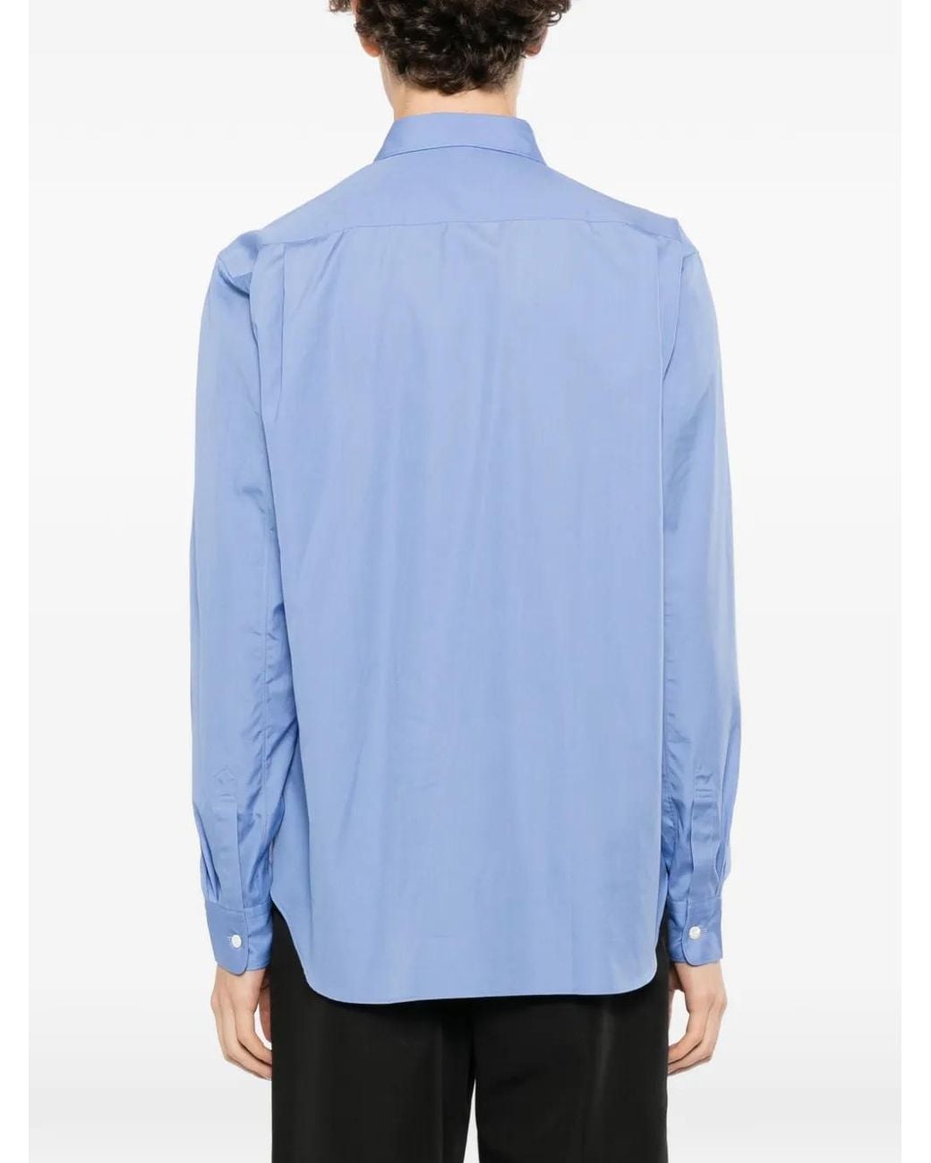 Comme des Garçons Blue Chest-Pocket Shirt for men