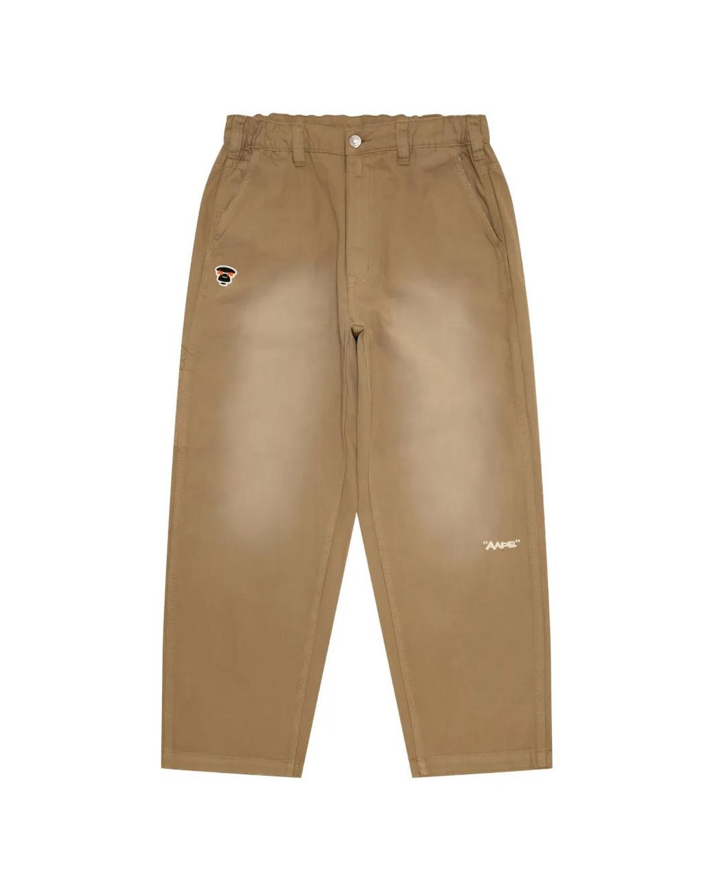 Aape By A Bathing Ape White Logo-Patch Trousers for men