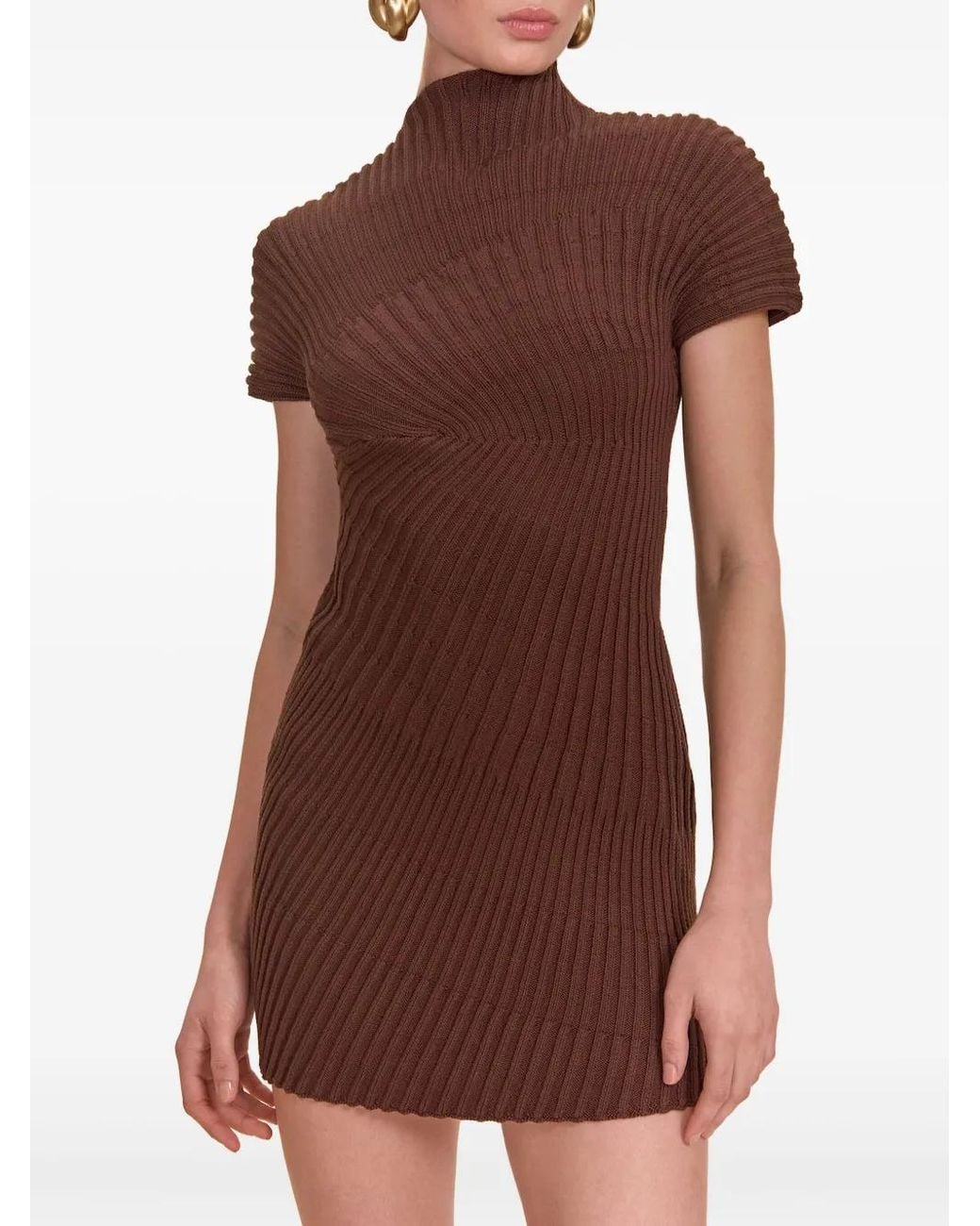 Cult Gaia Brown Luka Mini Dress
