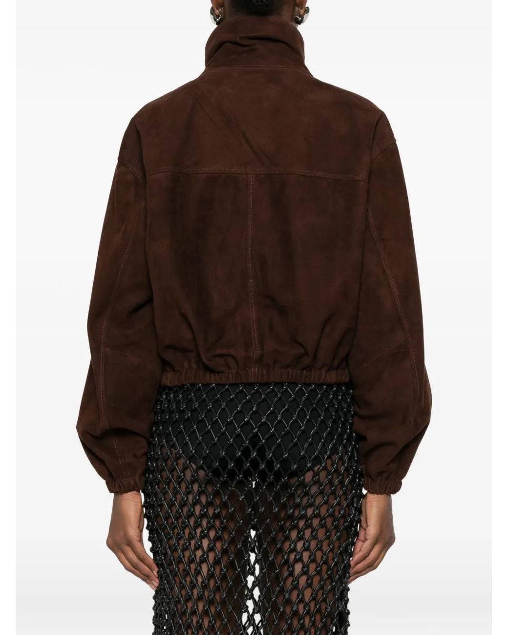 Nour Hammour Brown Pia Suede Jacket