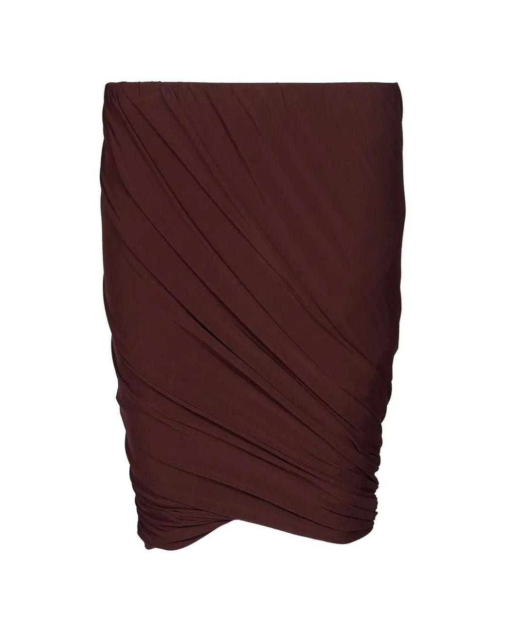 Rick Owens Purple Luna Ruched-Detail Mini Skirt