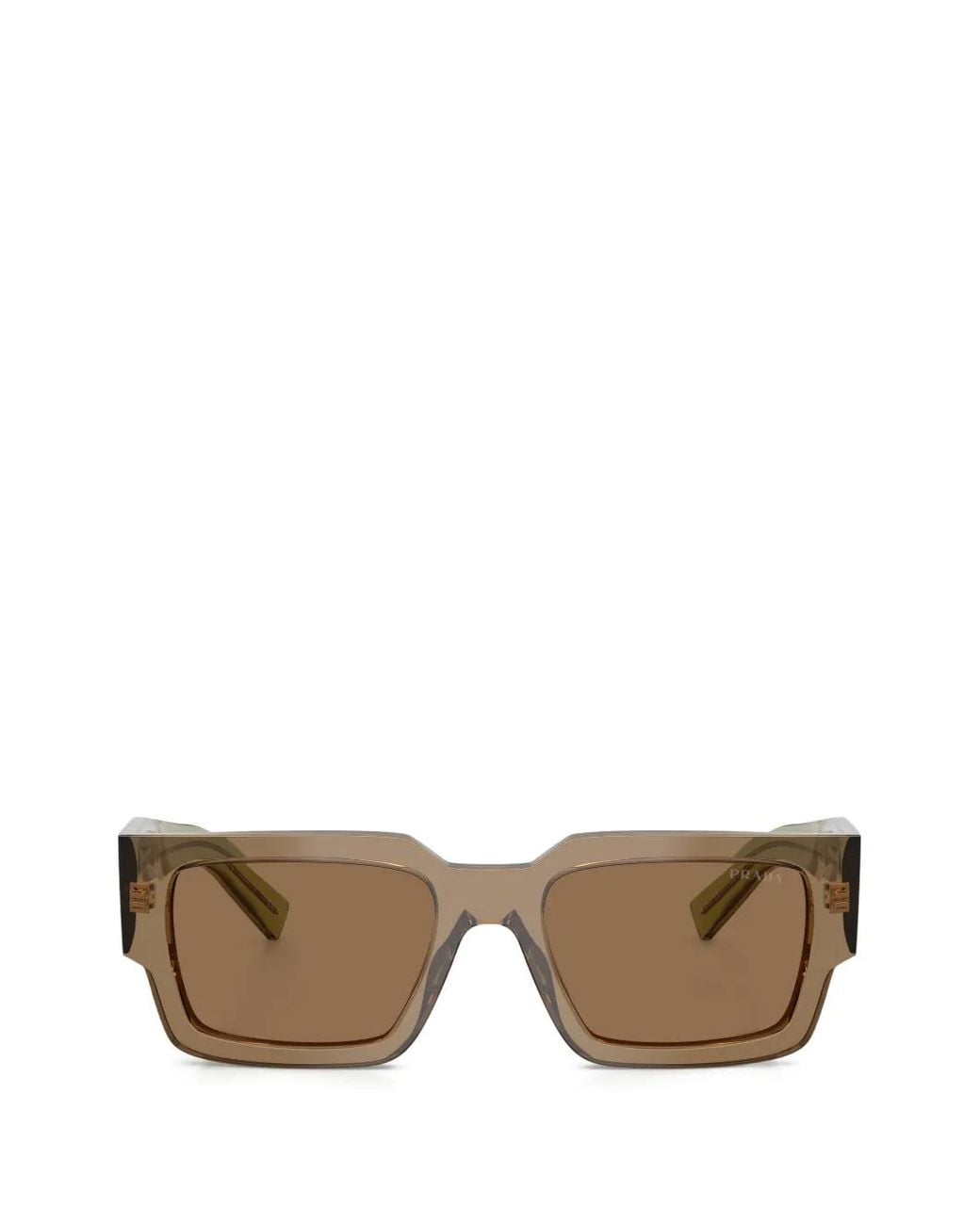 Prada Brown Symbole Square-Frame Sunglasses for men
