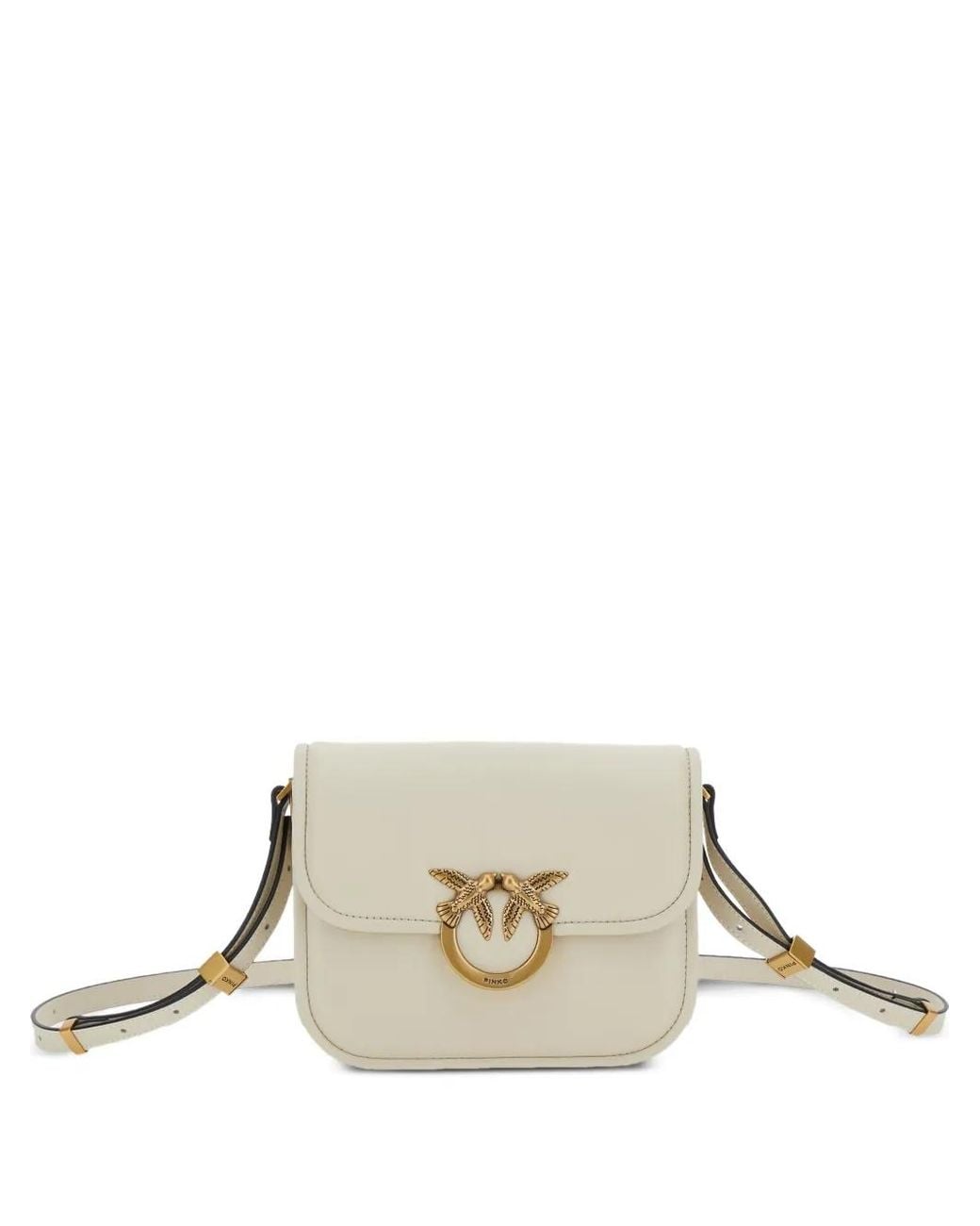 Pinko Metallic Love Box Bag Flap Mini Nappa By