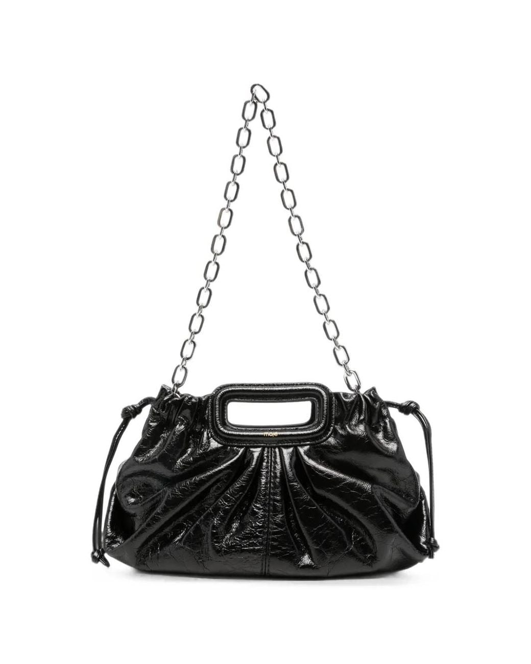 Maje Black Sac Porté Épaule À Fronces