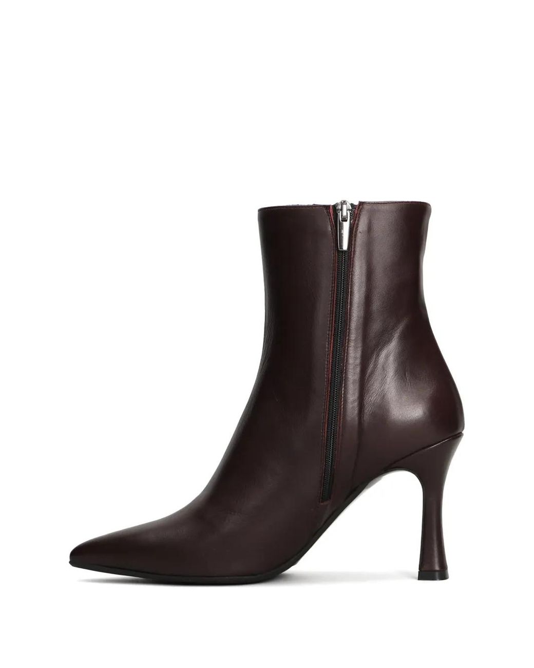 Evaluna Brown Pointed-Toe Ankle Boots