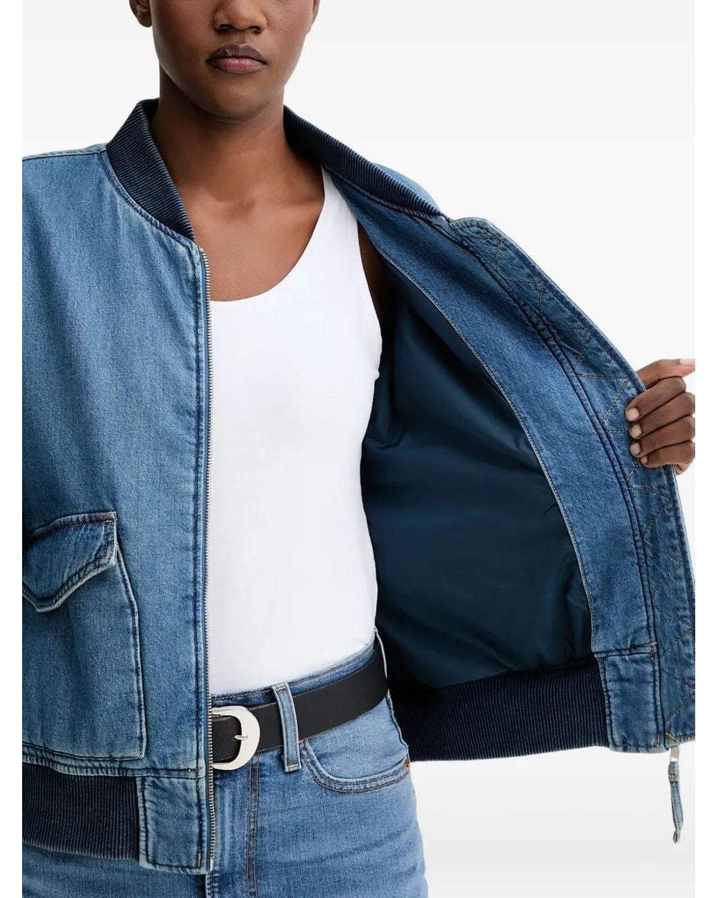 Levi's Blue Andy Denim Bomber Jacket