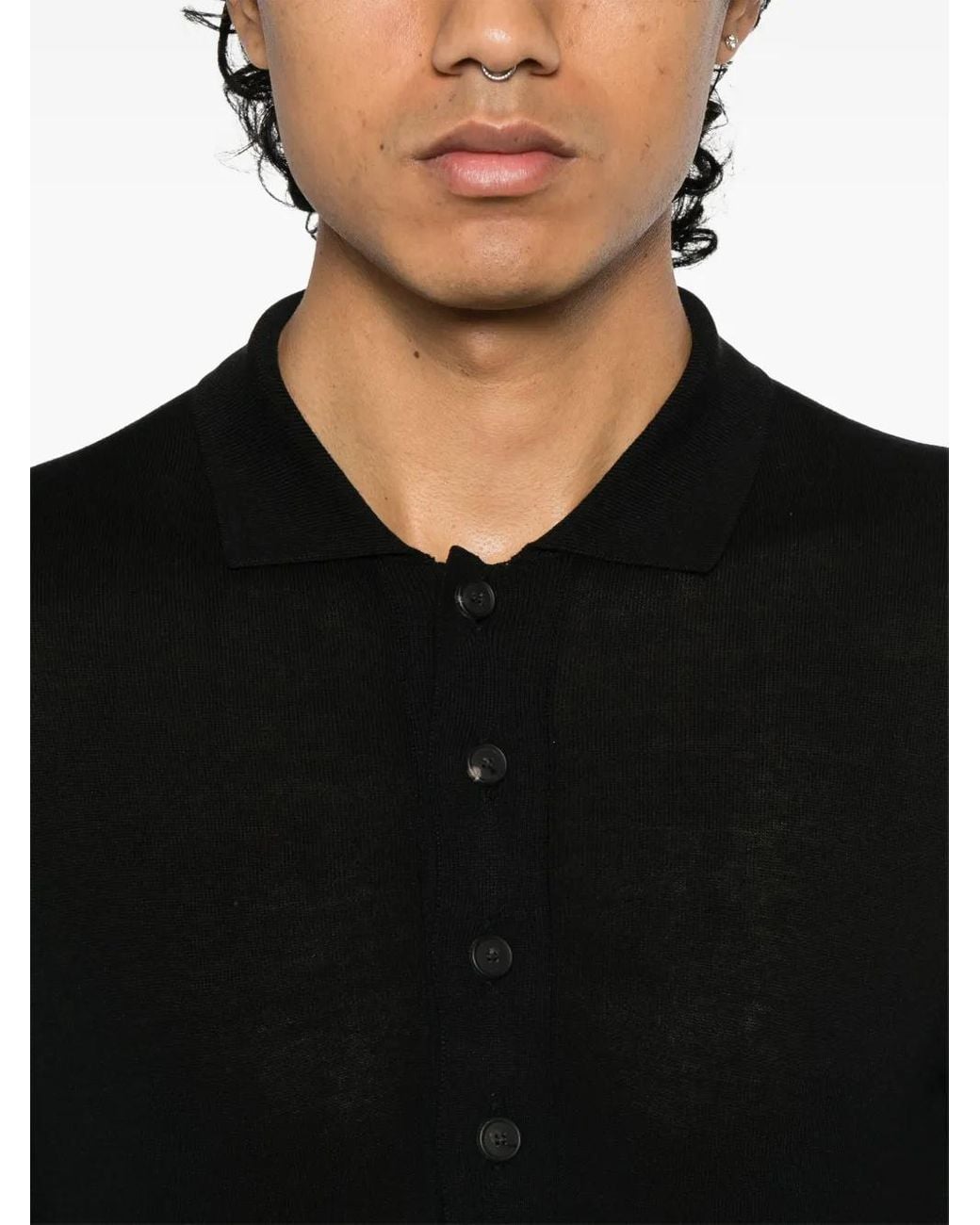 Tagliatore Black Wiley Polo Shirt for men