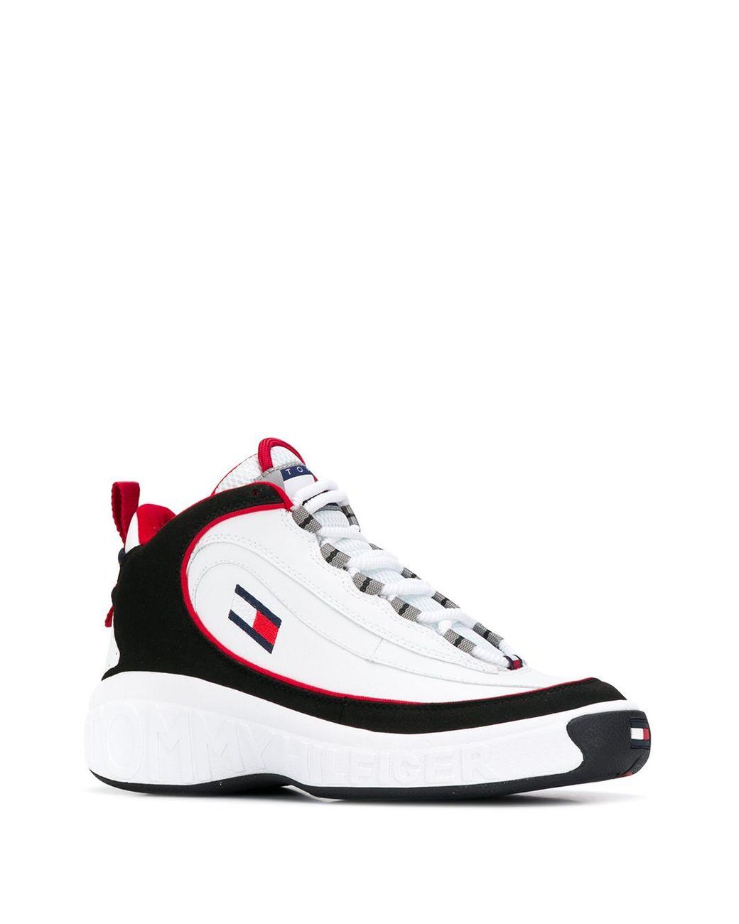 Tommy Hilfiger Rubber Heritage Lace Up Icon Shoes in White for Men | Lyst