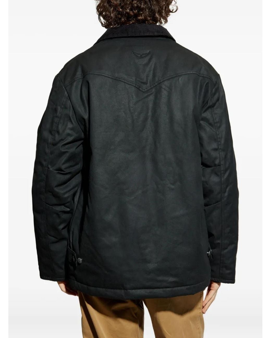 Zadig & Voltaire Gray Panelled Button-Up Jacket for men
