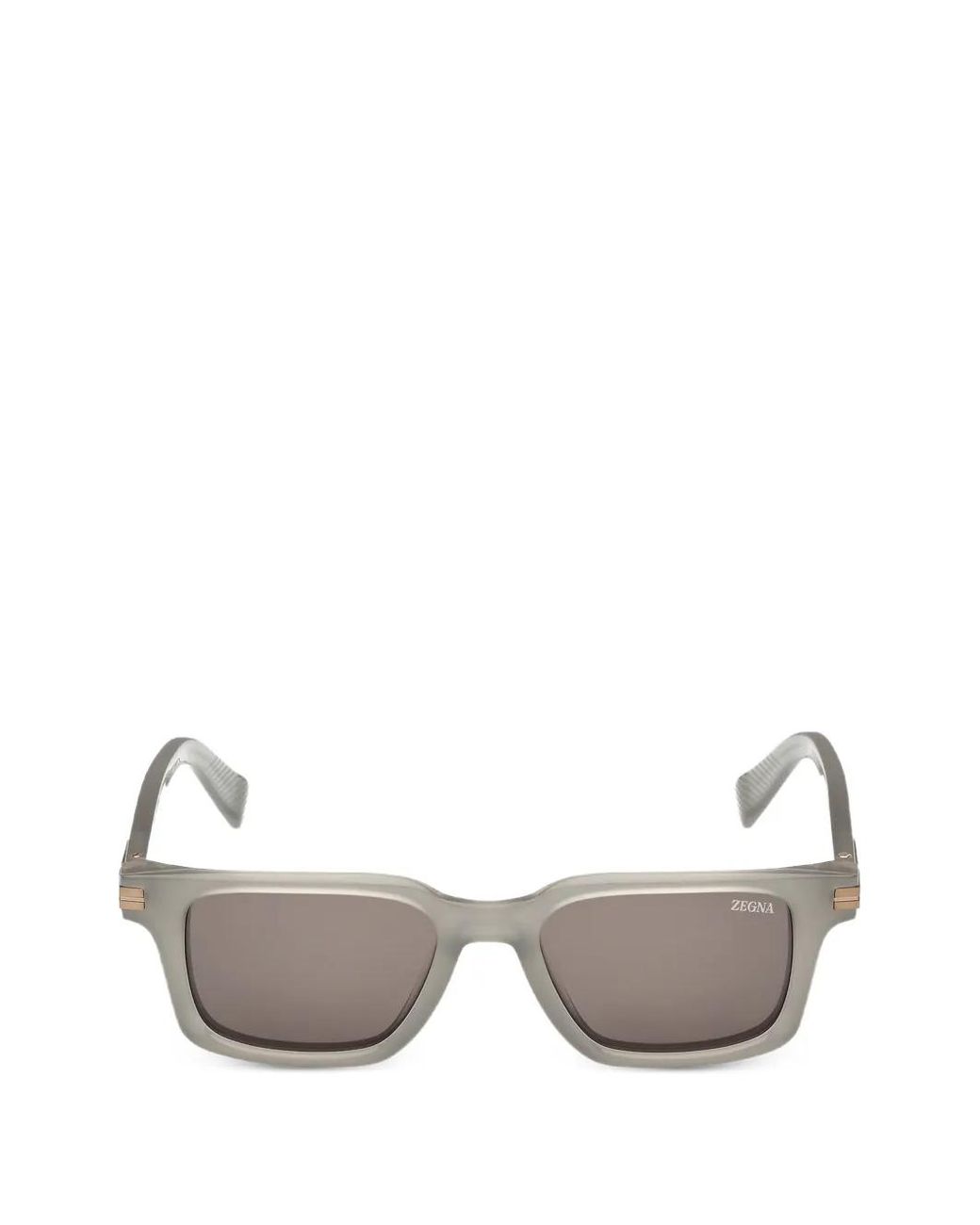 Zegna Gray Square-Frame Sunglasses for men