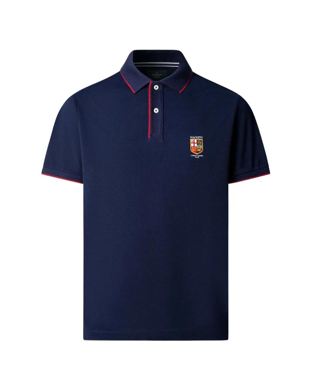 Hackett Blue Heritage Lrc Embroidered-Crest Polo Shirt for men