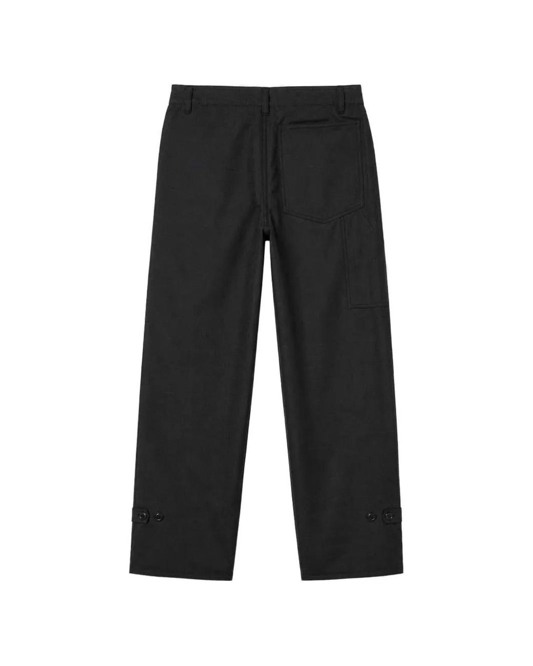 4SDESIGNS Black Button-Fastening Trousers for men