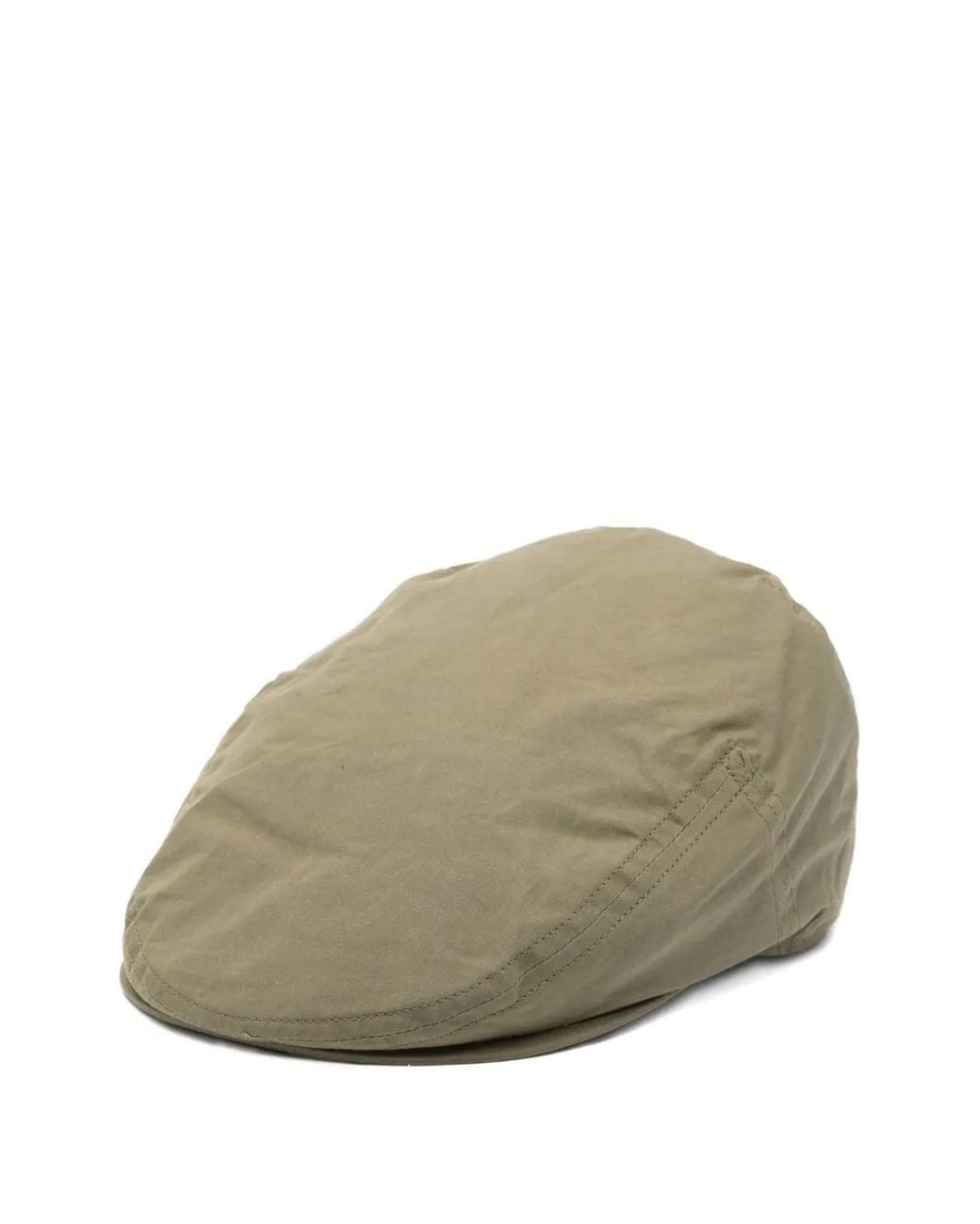 Barbour Gray Logo-Patch Flat Cap for men