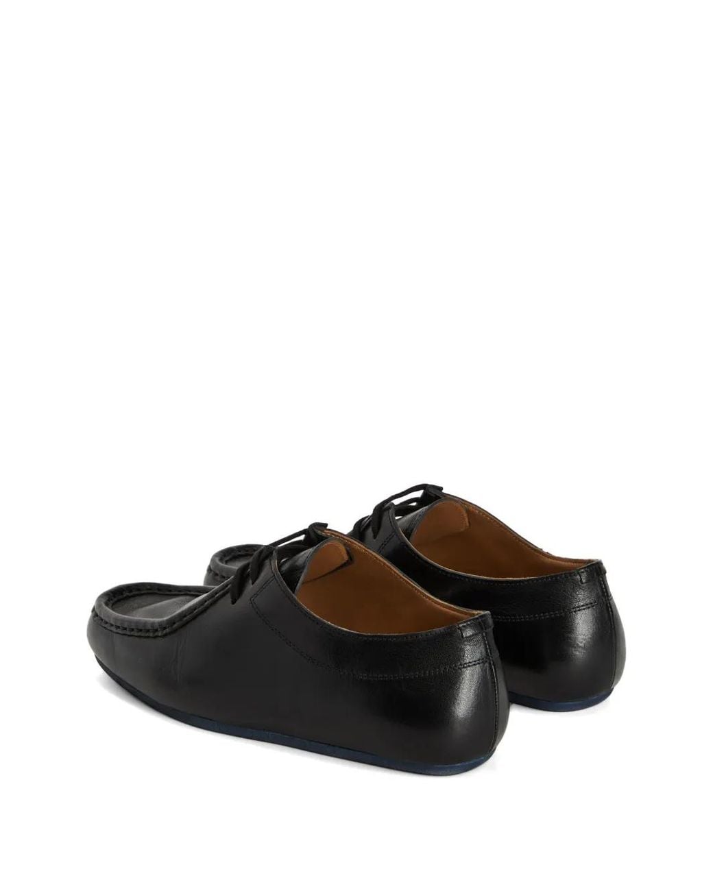 Jil Sander Black Lace-Up Loafers With Piping for men