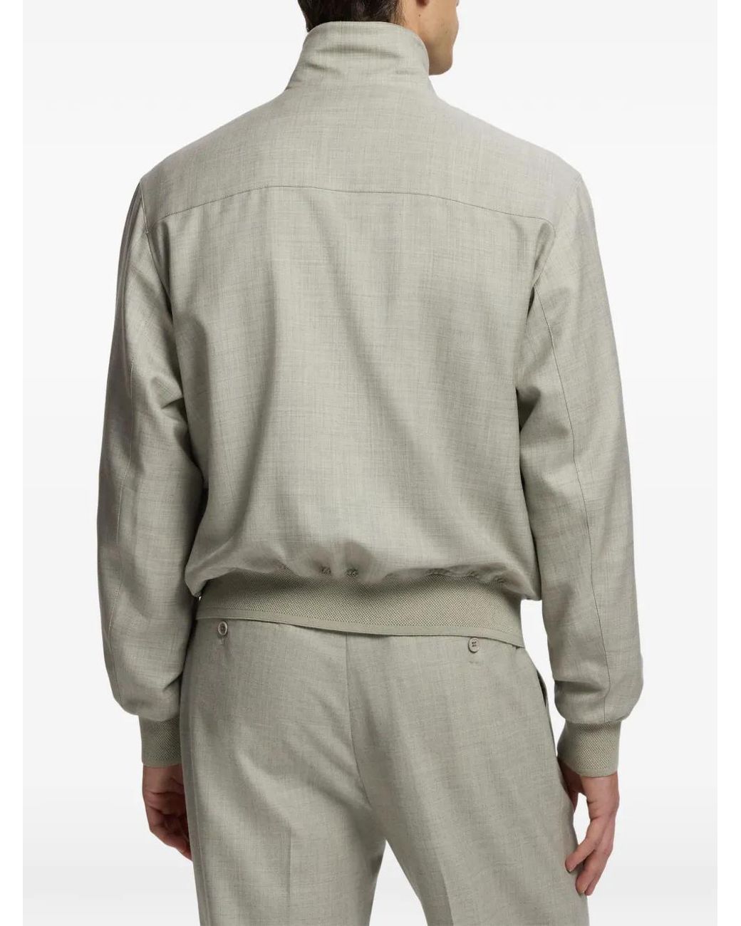 Ralph Lauren Gray Felton Twill-Cloth Bomber Jacket for men