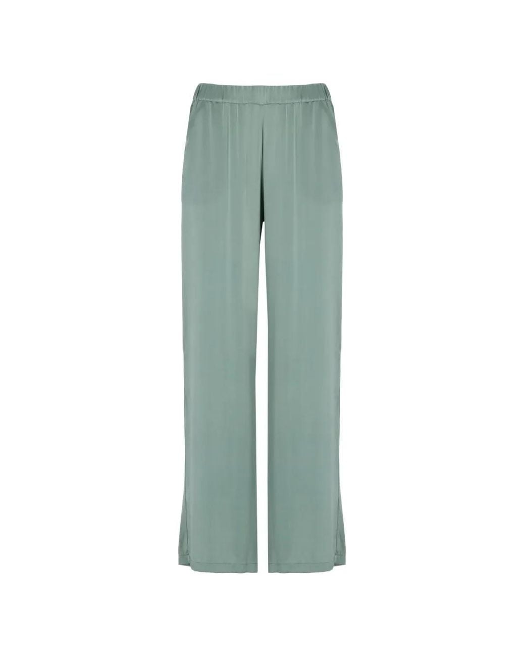 Kangra Green Elasticated-Waistband Trousers